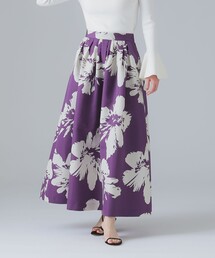 M・fil / フラワープリント フレアスカート