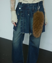 SLY | 【2024SS新作】DRIES PLEATS WRAP DENIM SK-BE ドレイス プリーツ ラップ デニム スカートビーイー(スカート)