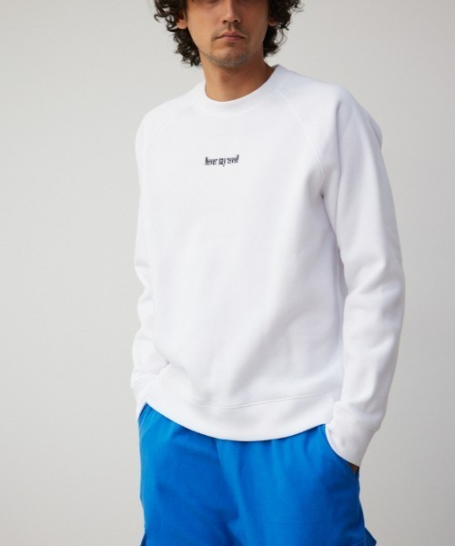 AZUL by moussy(アズールバイマウジー)の「裏起毛スウェットプルオーバー(Tシャツ/カットソー・メンズ・ホワイト/ブラック/グレー・LARGE/MEDIUM)」の1枚目の写真