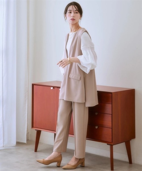 セール】ベストセットアップ（ポケット付ベスト+パンツ）（スーツ