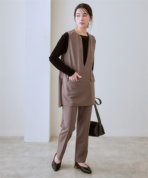 セール】ベストセットアップ（ポケット付ベスト+パンツ）（スーツ