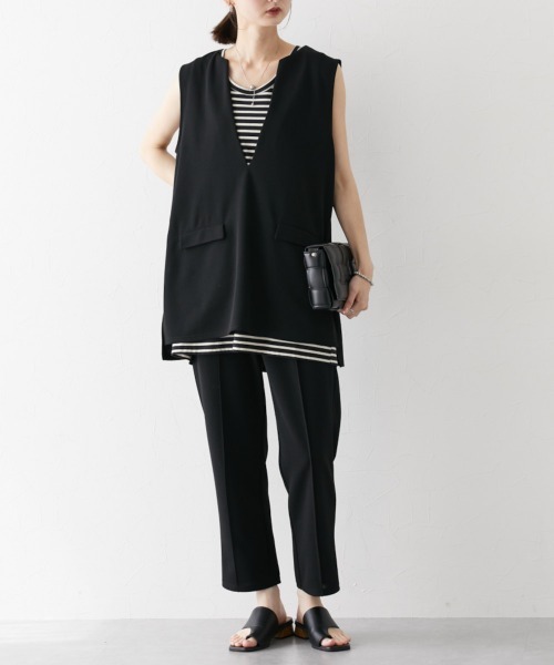 セール】ベストセットアップ（ポケット付ベスト+パンツ）（スーツ