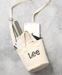 Lee/リー キャンバス プリントロゴ 丸底 バケツ型 2WAYバッグ
