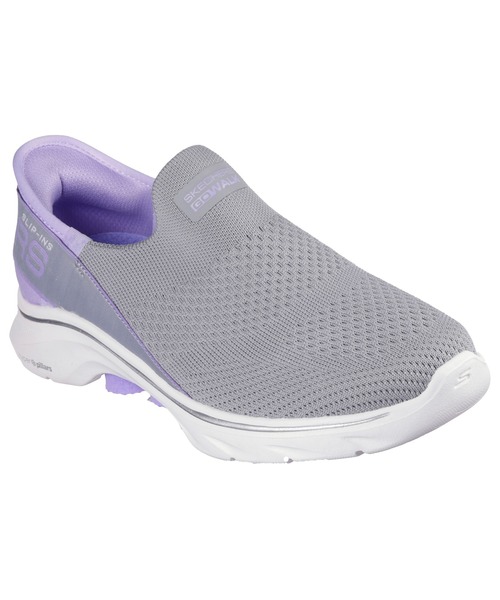 SKECHERS(スケッチャーズ)の「SKECHERS HANDS FREE SLIP-INS : GO WALK 7-MIA / スケッチャーズ ハンズ フリー スリップ インズ : ゴー・ウォーク 7- ミア(スリッポン・レディース・ブラック/グレー/ホワイト×ピンク・25cm/22.5cm/23cm/24.5cm/23.5cm/24cm)」の3枚目の写真