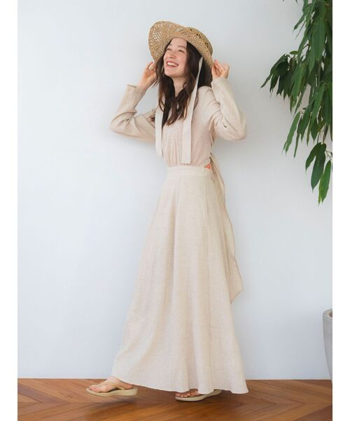 Ungrid(アングリッド)の「リボン付き透かし編みハット(ハット・レディース・ベージュ・FREE)」の7枚目の写真