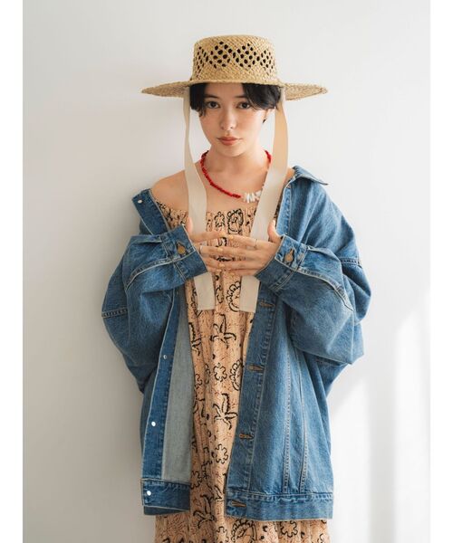 Ungrid(アングリッド)の「リボン付き透かし編みハット(ハット・レディース・ベージュ・FREE)」の18枚目の写真