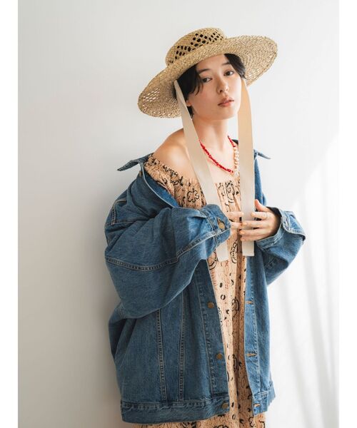 Ungrid(アングリッド)の「リボン付き透かし編みハット(ハット・レディース・ベージュ・FREE)」の19枚目の写真