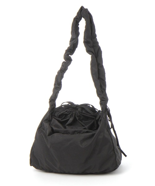 tiny tiny（ティニーティニー）の「ギャザードロストバッグ[tiny tiny(ティニーティニー)]（ショルダーバッグ・レディース・グリーン/アイボリー/ブラック/ブラック系その他/ピンク系その他/オレンジ・0）」の8枚目の写真