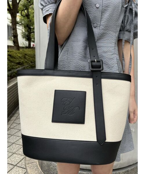 EATME（イートミー）の「ベルテッドトートバッグ（トートバッグ・レディース・ブラック/アイボリー・FREE）」の16枚目の写真