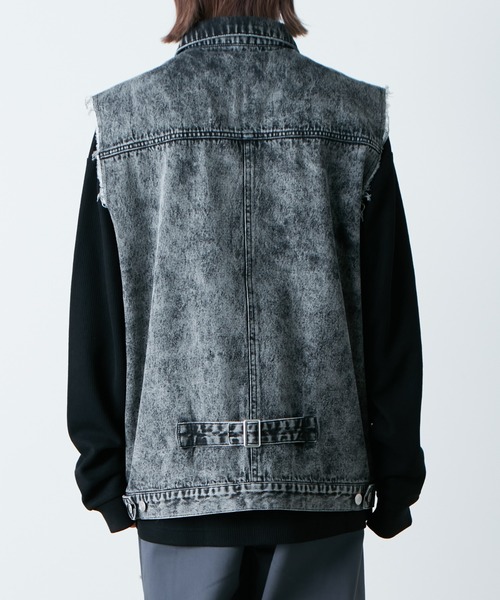 SOUNDSGOOOOD（サウンズグッド）の「■【SOUNDS GOOOOD / サウンズグッド】デニムベスト（ベスト・メンズ・サックスブルー/ブラック・ONE SIZE）」の13枚目の写真