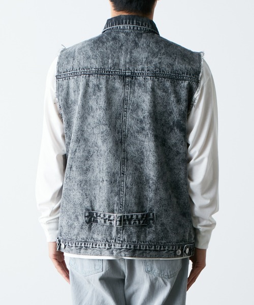 SOUNDSGOOOOD（サウンズグッド）の「■【SOUNDS GOOOOD / サウンズグッド】デニムベスト（ベスト・メンズ・サックスブルー/ブラック・ONE SIZE）」の16枚目の写真