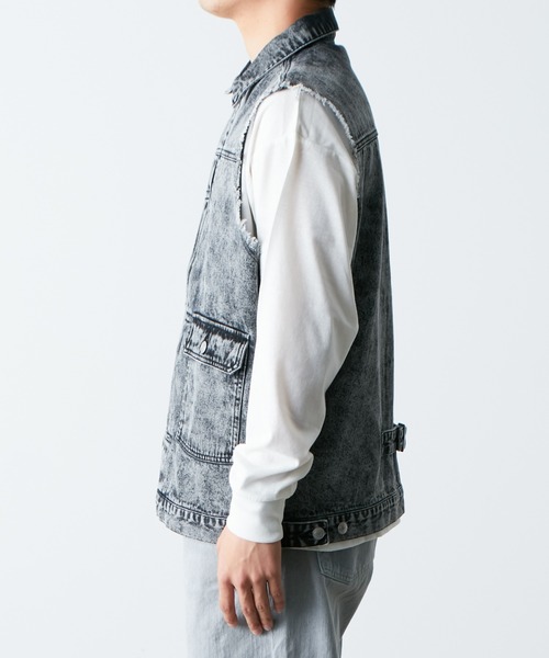 SOUNDSGOOOOD（サウンズグッド）の「■【SOUNDS GOOOOD / サウンズグッド】デニムベスト（ベスト・メンズ・サックスブルー/ブラック・ONE SIZE）」の18枚目の写真