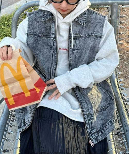 SOUNDSGOOOOD（サウンズグッド）の「■【SOUNDS GOOOOD / サウンズグッド】デニムベスト（ベスト・メンズ・サックスブルー/ブラック・ONE SIZE）」の4枚目の写真