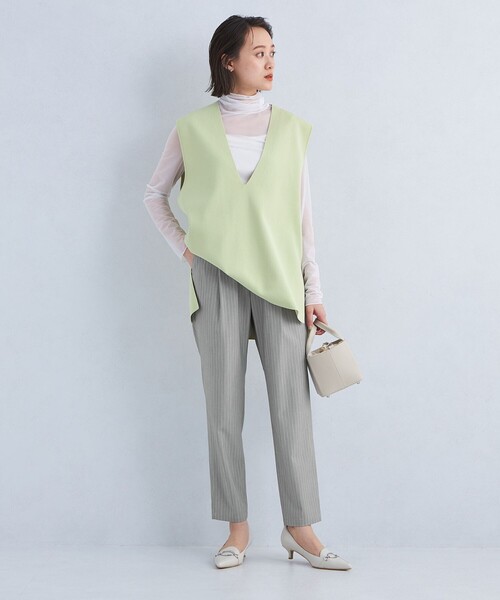 green label relaxing（グリーンレーベルリラクシング）の「【WEB限定】［size SHORT/TALLあり］T/R/PU オルマイ テーパード パンツ（その他パンツ・レディース・ブラック/ダークグレー/その他1/ライラック・40/38/42/36/34/SHORT/TALL）」の5枚目の写真
