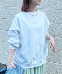 Rouge vif Anna | ゆるシルエットバックヘンリーカットプルオーバー(Tシャツ/カットソー)