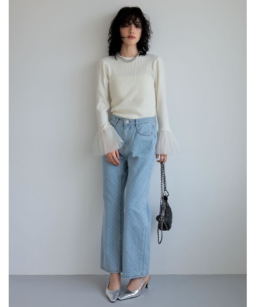 OHGA★ドットパンツ 白 Mサイズ kb1161.jpg