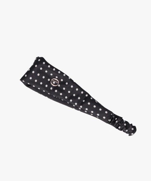 Chapeau d' O(シャポードオー)の「Chapeau d' O Polka dot Satin Hairband / シャポードオー(ヘアバンド・レディース・ブラック/ホワイト・FREE)」の1枚目の写真