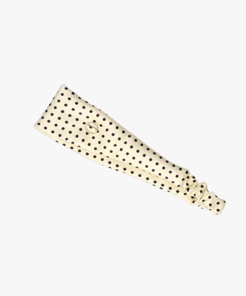 Chapeau d' O(シャポードオー)の「Chapeau d' O Polka dot Satin Hairband / シャポードオー(ヘアバンド・レディース・ブラック/ホワイト・FREE)」の3枚目の写真