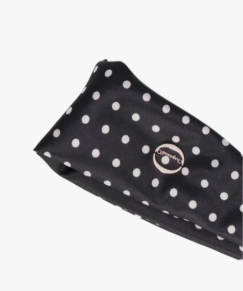 Chapeau d' O(シャポードオー)の「Chapeau d' O Polka dot Satin Hairband / シャポードオー(ヘアバンド・レディース・ブラック/ホワイト・FREE)」の6枚目の写真
