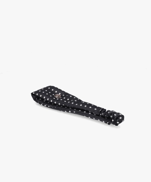 Chapeau d' O(シャポードオー)の「Chapeau d' O Polka dot Satin Hairband / シャポードオー(ヘアバンド・レディース・ブラック/ホワイト・FREE)」の4枚目の写真