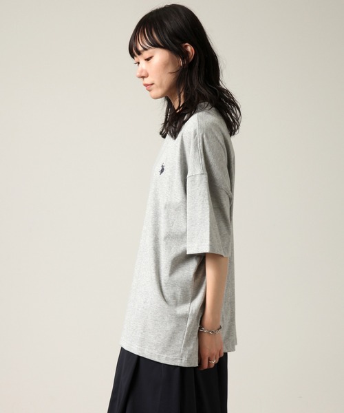 U.S. POLO ASSN.(ユーエスポロアッスン)の「【U.S. POLO ASSN./ユーエスポロアッスン】 オーバーサイズ ポニー刺繍 ショートスリーブTシャツ(Tシャツ/カットソー・メンズ・ペールイエロー/サックスブルー/ブラック/杢グレー/ダークグリーン/ネイビー/ベージュ/ピンク/ホワイト/チャコールグレー/アッシュグレー/ライトピンク/ダークブラウン/ブラック系1/オートミール・LL/L/M/S)」の18枚目の写真