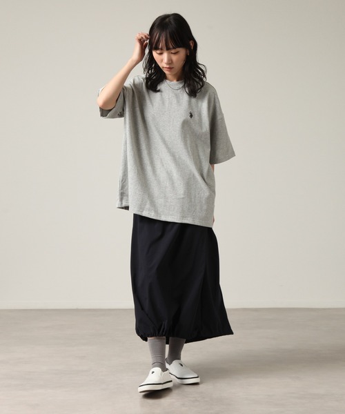 U.S. POLO ASSN.(ユーエスポロアッスン)の「【U.S. POLO ASSN./ユーエスポロアッスン】 オーバーサイズ ポニー刺繍 ショートスリーブTシャツ(Tシャツ/カットソー・メンズ・ペールイエロー/サックスブルー/ブラック/杢グレー/ダークグリーン/ネイビー/ベージュ/ピンク/ホワイト/チャコールグレー/アッシュグレー/ライトピンク/ダークブラウン/ブラック系1/オートミール・LL/L/M/S)」の22枚目の写真