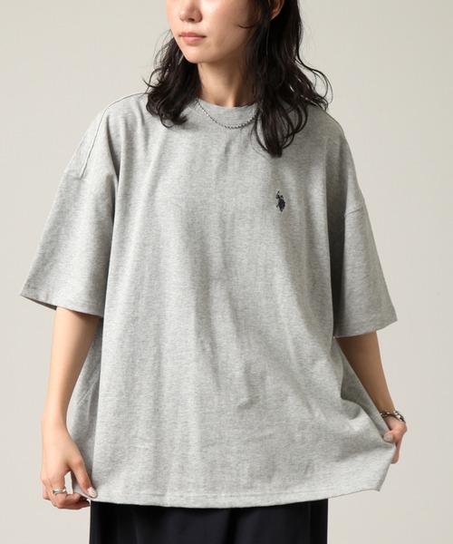 U.S. POLO ASSN.(ユーエスポロアッスン)の「【U.S. POLO ASSN./ユーエスポロアッスン】 オーバーサイズ ポニー刺繍 ショートスリーブTシャツ(Tシャツ/カットソー・メンズ・ペールイエロー/サックスブルー/ブラック/杢グレー/ダークグリーン/ネイビー/ベージュ/ピンク/ホワイト/チャコールグレー/アッシュグレー/ライトピンク/ダークブラウン/ブラック系1/オートミール・LL/L/M/S)」の16枚目の写真