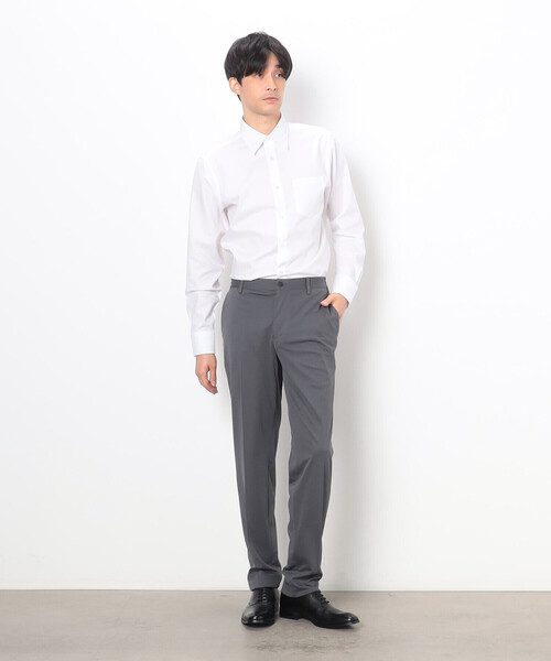 COMME CA ISM（コムサイズム）の「【イージーケア】市松柄 形態安定 ドレスシャツ（ビジネスシャツ・メンズ・ホワイト/ネイビー・SMALL/MEDIUM/LARGE/X-LARGE）」の5枚目の写真
