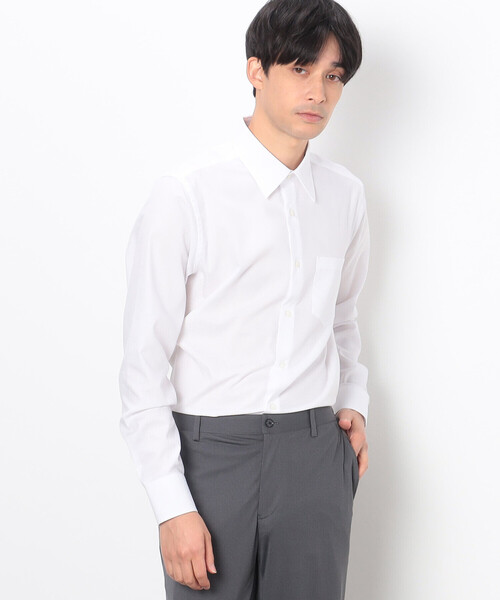 COMME CA ISM（コムサイズム）の「【イージーケア】市松柄 形態安定 ドレスシャツ（ビジネスシャツ・メンズ・ホワイト/ネイビー・SMALL/MEDIUM/LARGE/X-LARGE）」の7枚目の写真