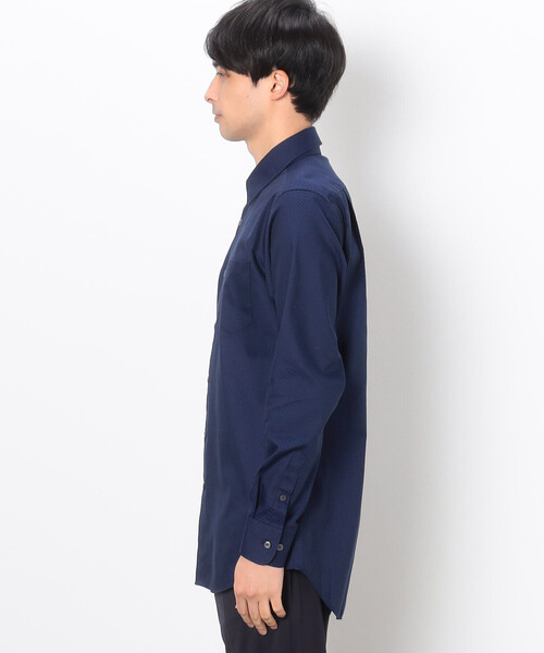 COMME CA ISM（コムサイズム）の「【イージーケア】市松柄 形態安定 ドレスシャツ（ビジネスシャツ・メンズ・ホワイト/ネイビー・SMALL/MEDIUM/LARGE/X-LARGE）」の12枚目の写真