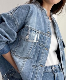 fredy emue | ノーカラーデニムジャケット(デニムジャケット)