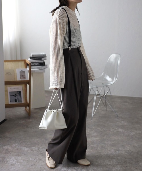 ap retro（アプレトロ）の「シアーメッシュトップス（Tシャツ/カットソー・レディース・アイボリー/ブラック・MEDIUM）」の15枚目の写真