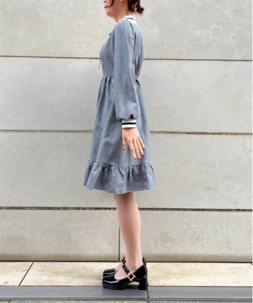 axes femme(アクシーズファム)の「ドーリーワンピース(ワンピース・レディース・グレー/ベージュ/ネイビー・FREE)」の5枚目の写真