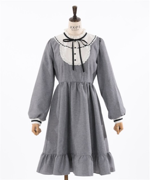 axes femme(アクシーズファム)の「ドーリーワンピース(ワンピース・レディース・グレー/ベージュ/ネイビー・FREE)」の7枚目の写真