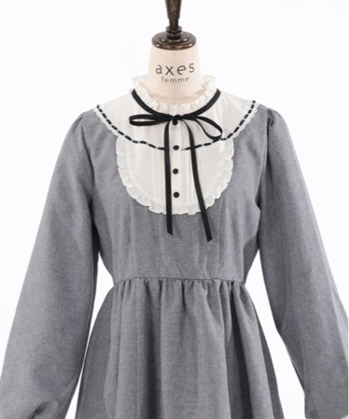 axes femme(アクシーズファム)の「ドーリーワンピース(ワンピース・レディース・グレー/ベージュ/ネイビー・FREE)」の10枚目の写真