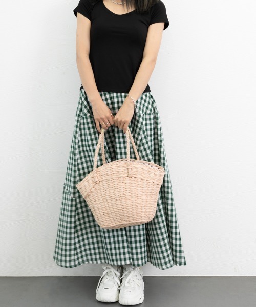 Miniministore(ミニミニストア)の「ロングスカートレディースギンガムチェック(スカート・レディース・ダークグリーン/ブルー/レッド/ライトグレー/ブラウン/ブラック・L/M)」の11枚目の写真