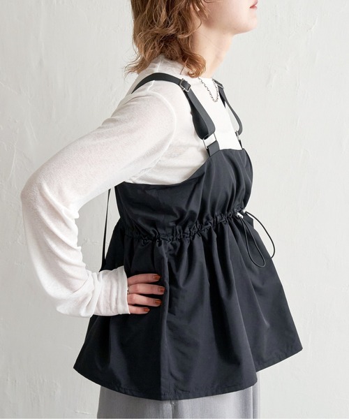 notch.（ノッチ）の「ナイロンギャザービスチェ（ベスト・レディース・オフホワイト/グレー/ブラック/ベージュ・M）」の20枚目の写真