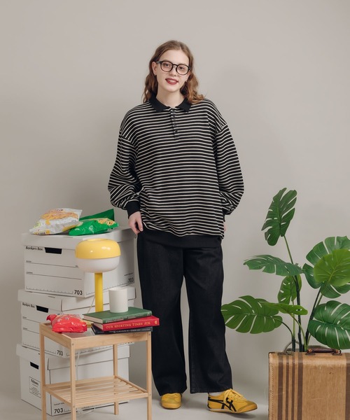 MUHET（ミュエータ）の「【セットアップ可能】ストレートデニムパンツ（デニムパンツ・レディース・ブラック/ブルー/ダークインディゴブルー・MEDIUM/SMALL/X-SMALL/LARGE）」の18枚目の写真