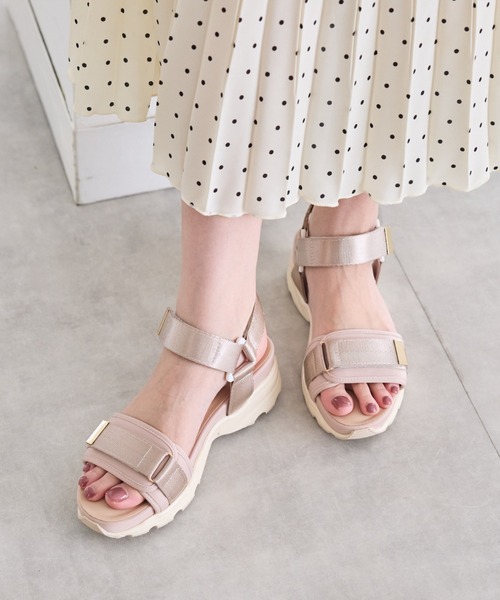 JELLY BEANS（ジェリービーンズ）の「ジップベルトスポーツサンダル (211-30295)JELLY BEANS(ジェリービーンズ)（サンダル・レディース・ブラック/アイボリー/ライトピンク・S/M/L）」の3枚目の写真