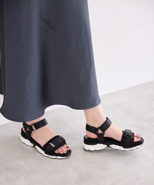 JELLY BEANS（ジェリービーンズ）の「ジップベルトスポーツサンダル (211-30295)JELLY BEANS(ジェリービーンズ)（サンダル・レディース・ブラック/アイボリー/ライトピンク・S/M/L）」の8枚目の写真