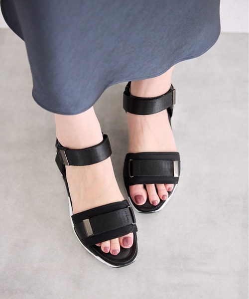 JELLY BEANS（ジェリービーンズ）の「ジップベルトスポーツサンダル (211-30295)JELLY BEANS(ジェリービーンズ)（サンダル・レディース・ブラック/アイボリー/ライトピンク・S/M/L）」の9枚目の写真