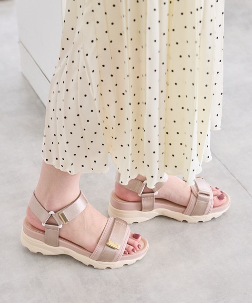 JELLY BEANS（ジェリービーンズ）の「ジップベルトスポーツサンダル (211-30295)JELLY BEANS(ジェリービーンズ)（サンダル・レディース・ブラック/アイボリー/ライトピンク・S/M/L）」の14枚目の写真