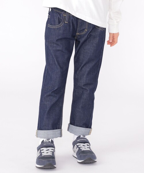 Lee(リー)の「Lee:100~160cm / リブ ストレッチ テーパード デニム(デニムパンツ・キッズ・ブルー/ネイビー/ライトブルー・100/110/120/130/140/150/M/160)」の5枚目の写真