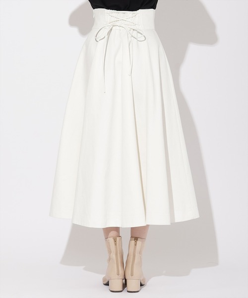 WILLSELECTION（ウィルセレクション）の「デニムフレアスカート（デニムスカート・レディース・オフホワイト/ブルー・SMALL/MEDIUM）」の6枚目の写真