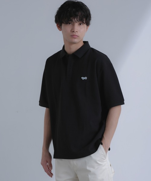 PENNEYS（ぺニーズ）の「｢PENNEYS別注｣ワンポイント鹿の子ポロ 半袖（ポロシャツ・メンズ・ブラック/グリーン/ネイビー・M/L）」の2枚目の写真