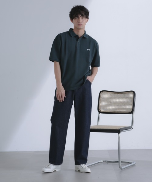PENNEYS（ぺニーズ）の「｢PENNEYS別注｣ワンポイント鹿の子ポロ 半袖（ポロシャツ・メンズ・ブラック/グリーン/ネイビー・M/L）」の9枚目の写真