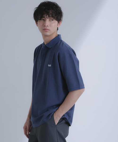 PENNEYS（ぺニーズ）の「｢PENNEYS別注｣ワンポイント鹿の子ポロ 半袖（ポロシャツ・メンズ・ブラック/グリーン/ネイビー・M/L）」の11枚目の写真
