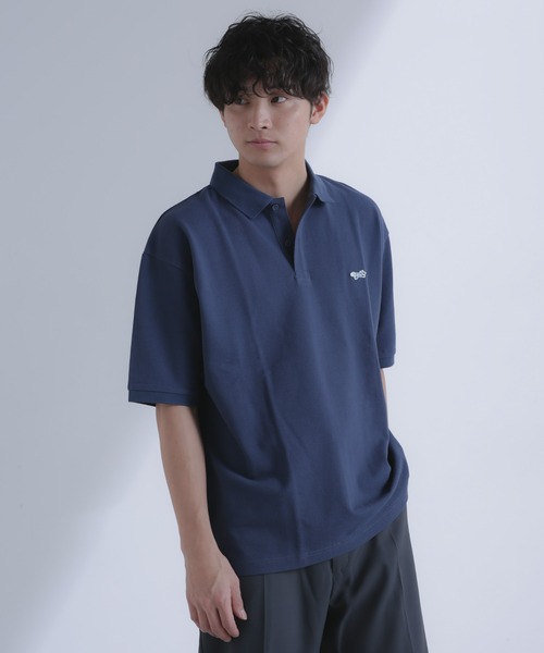 PENNEYS（ぺニーズ）の「｢PENNEYS別注｣ワンポイント鹿の子ポロ 半袖（ポロシャツ・メンズ・ブラック/グリーン/ネイビー・M/L）」の13枚目の写真