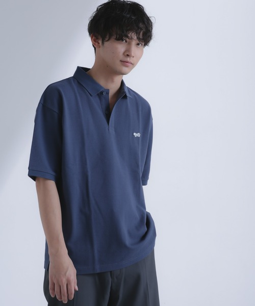 PENNEYS（ぺニーズ）の「｢PENNEYS別注｣ワンポイント鹿の子ポロ 半袖（ポロシャツ・メンズ・ブラック/グリーン/ネイビー・M/L）」の14枚目の写真