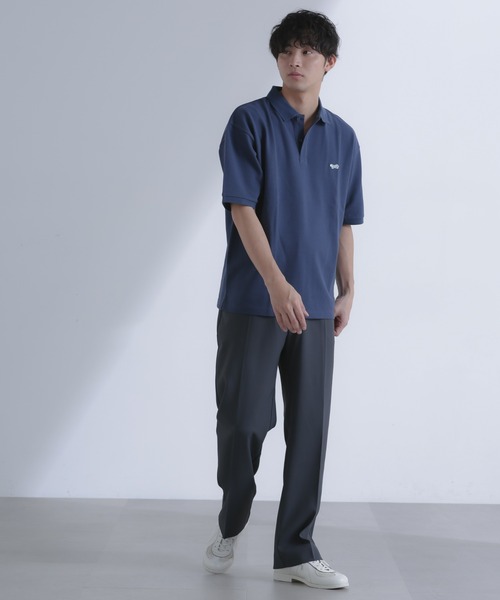 PENNEYS（ぺニーズ）の「｢PENNEYS別注｣ワンポイント鹿の子ポロ 半袖（ポロシャツ・メンズ・ブラック/グリーン/ネイビー・M/L）」の16枚目の写真